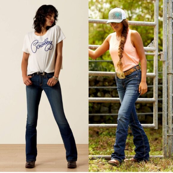 NWT ARIAT Perfect Rise Rosa Boot Cut Jeans Lita Dark Wash Size 22WR - Picture 2 of 11